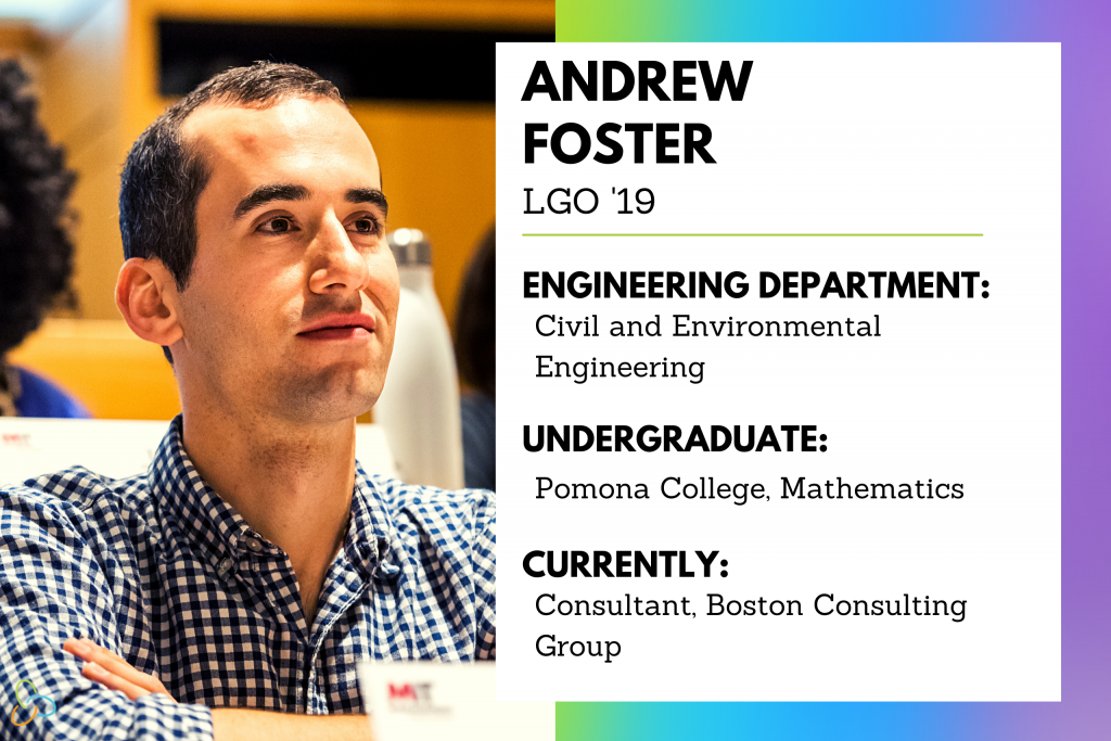 Pride month 2021 Blog graphic, Andrew Foster LGO '19